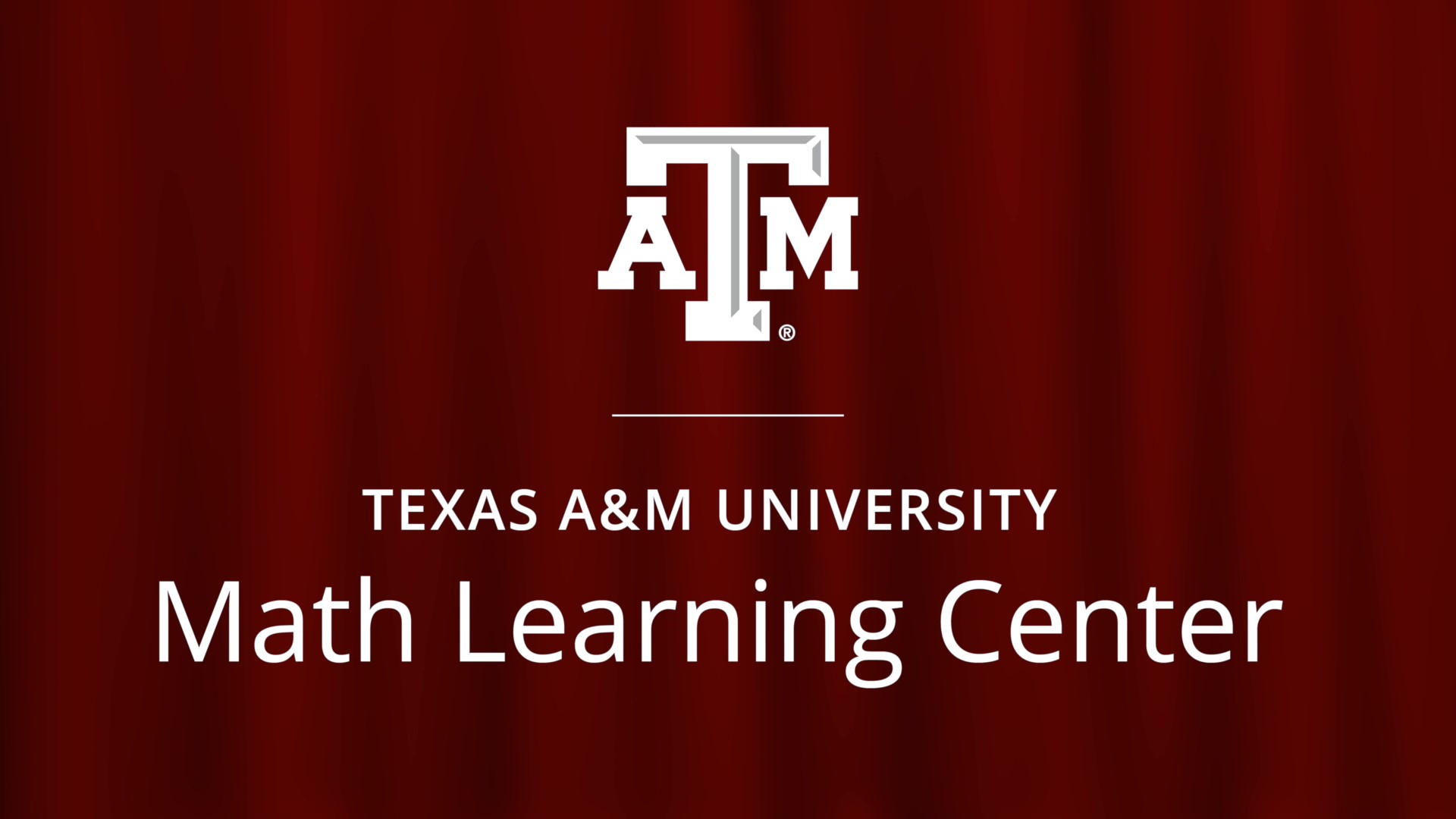 Introduction to the virtual math learning center